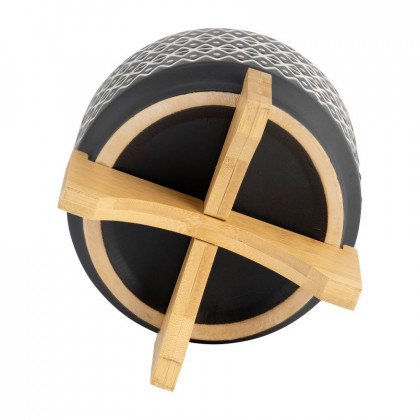 Sagebrook 7" Abstract Planter On Stand - Black