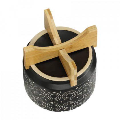 Sagebrook 7" Swirl Planter On Stand - Black