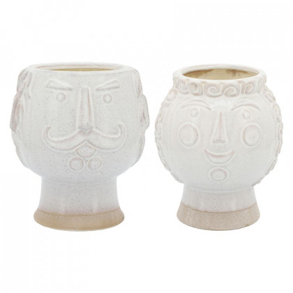 Sagebrook 6" Grandpa Face Planter - Ivory