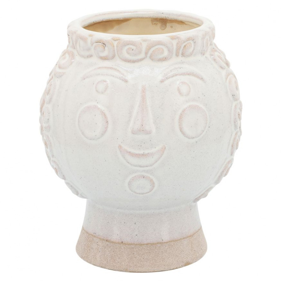Sagebrook 6" Grandma Face Planter - Ivory