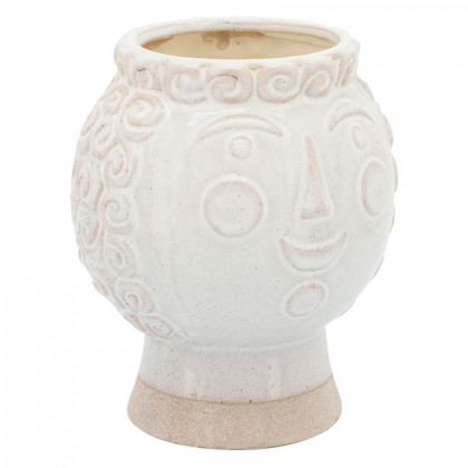 Sagebrook 6" Grandma Face Planter - Ivory