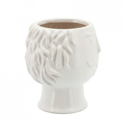 Sagebrook 6" Grandpa Face Planter - White