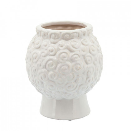 Sagebrook 6" Grandma Face Planter - White