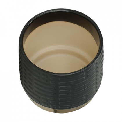 Sagebrook 6"/8" Maze Metallic Planters (Set Of 2) - Black
