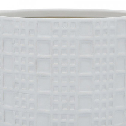 Sagebrook 6"/8" Mesh Metallic Planters (Set Of 2) - White