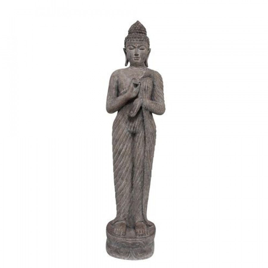 Sagebrook - 61" Polyresin Standing Buddha in Gray