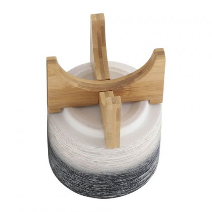 Sagebrook 5" Ceramic Planter On Wooden Stand - Gray