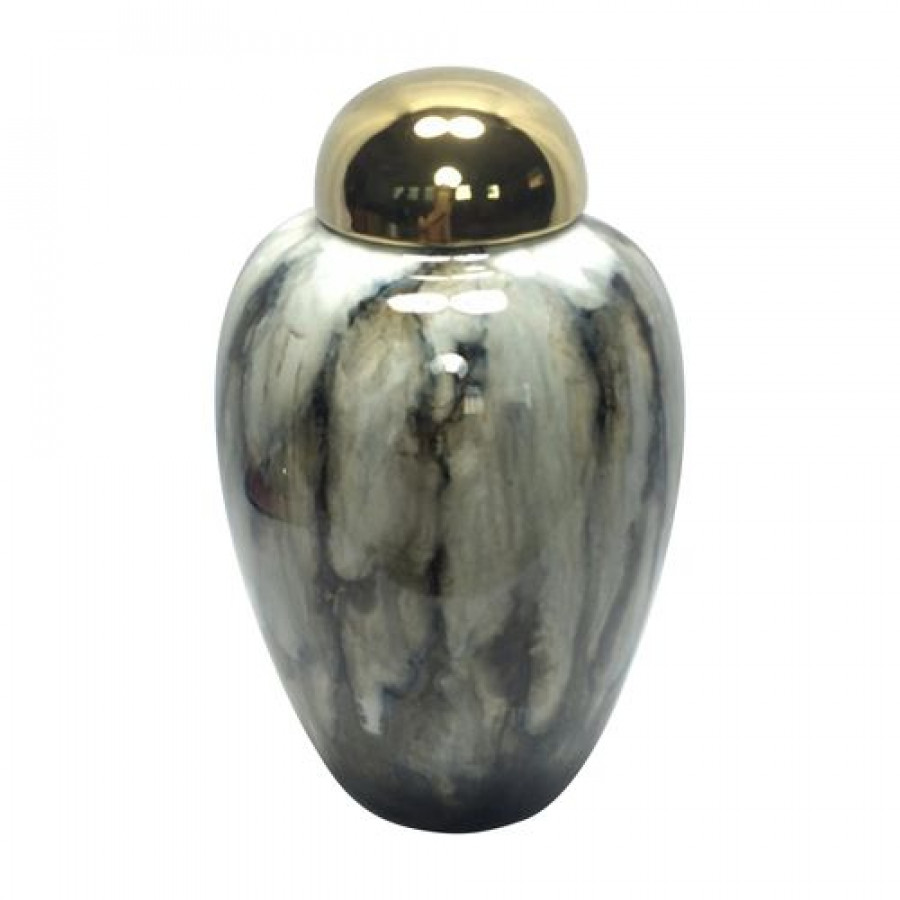 Sagebrook 14" Urn With Gold Lid - Multi