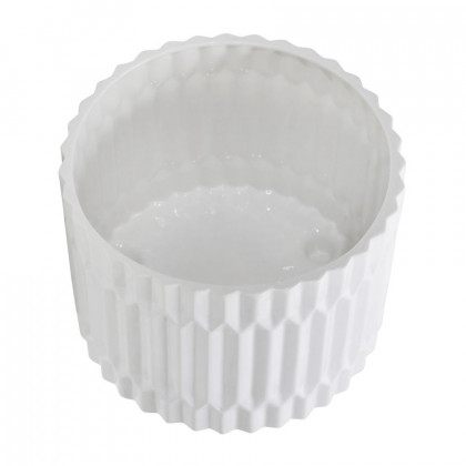 Sagebrook 10"/12" Ceramic Fluted Planters With Feet (Set Of 2) - White