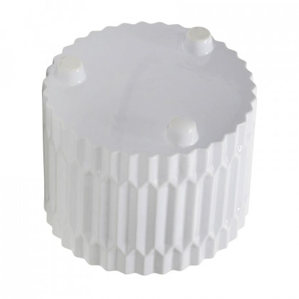Sagebrook 10"/12" Ceramic Fluted Planters With Feet (Set Of 2) - White