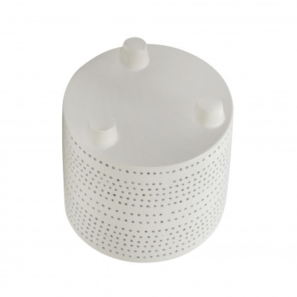 Sagebrook 8" Ceramic Footed Planter with Dots (Set Of 2) - Ivory