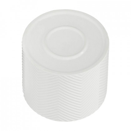 Sagebrook 12" Ceramic Chevron Planter With Wood Stand - White