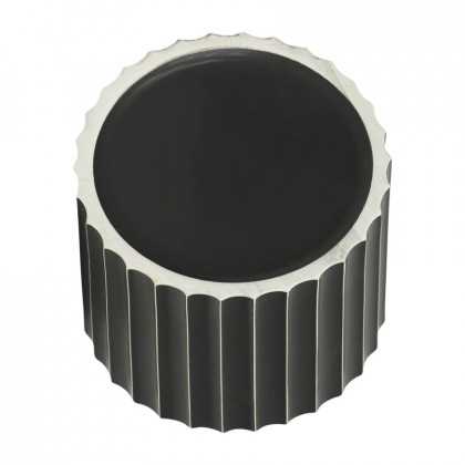Sagebrook 12" Ceramic Fluted Planter With Wood Stand - Black