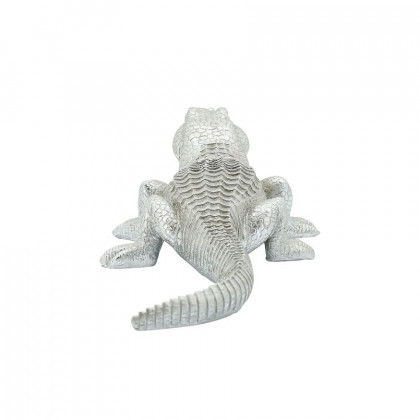 Sagebrook 16" Polyresin Crocodile Figurine - Silver