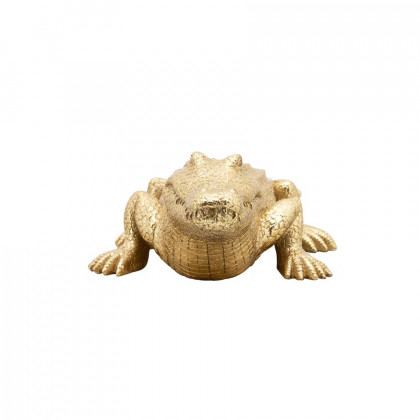 Sagebrook 16" Polyresin Crocodile Figurine - Gold