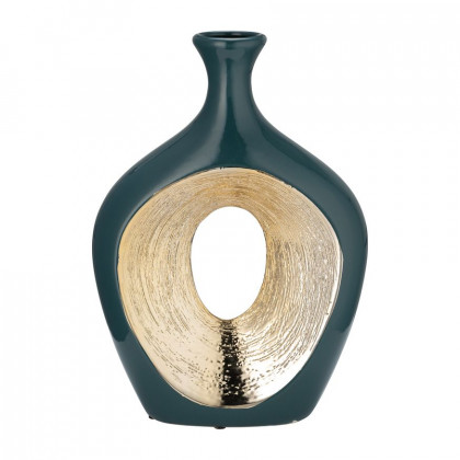 Sagebrook - 13" Scratched Oval Vase Cut-out