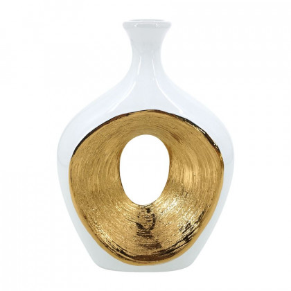 Sagebrook - 13" Scratched Oval Vase Cut-out