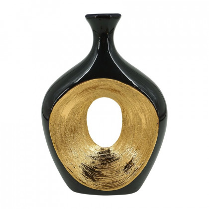 Sagebrook - 13" Scratched Oval Vase Cut-out