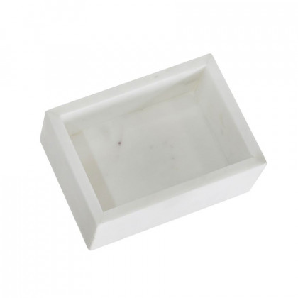 Sagebrook - 7"x5" Marble Box WithInlay in White
