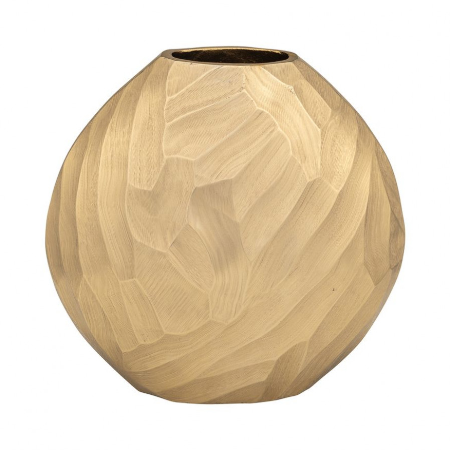 Sagebrook 10" Aluminum Hammered Vase - Champagne