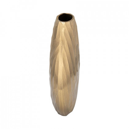 Sagebrook 10" Aluminum Hammered Vase - Champagne