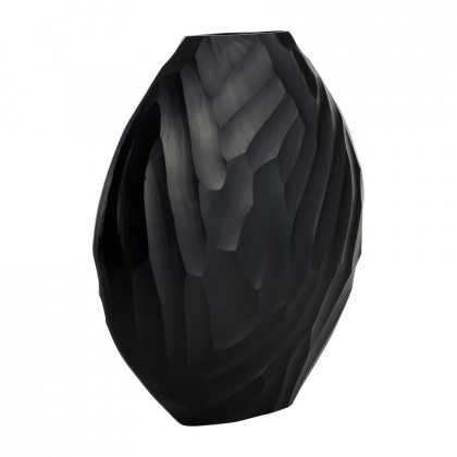 Sagebrook 14" Aluminum Hammered Vase - Matte Black