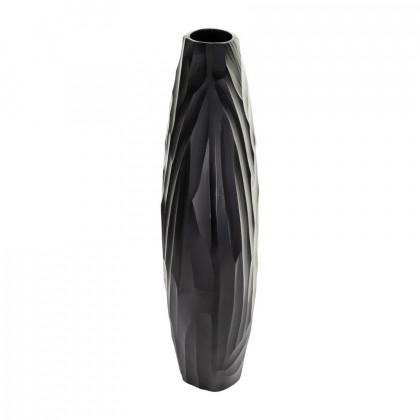 Sagebrook 14" Aluminum Hammered Vase - Matte Black