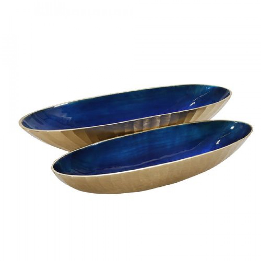 Sagebrook - 21"/24" Aluminum Oval Bowl (Set Of 2)