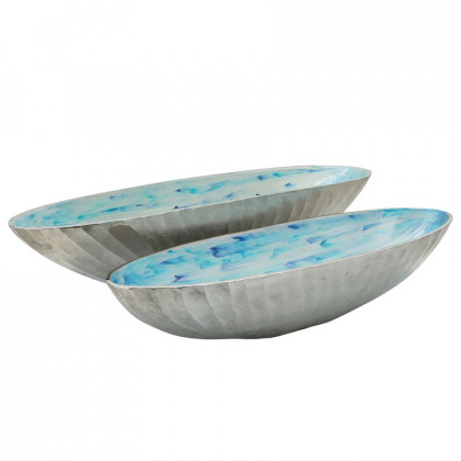 Sagebrook - 21"/24" Aluminum Oval Bowl (Set Of 2)