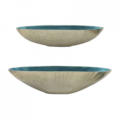 Sagebrook - 21"/24" Aluminum Oval Bowl (Set Of 2)