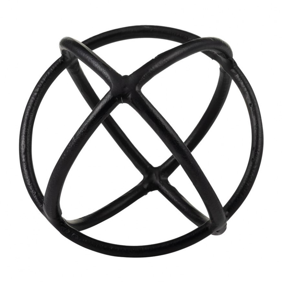 Sagebrook 9" Metal Orb Decor - Black
