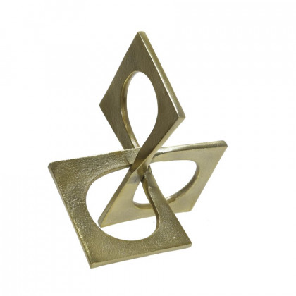 Sagebrook 9" Metal Linked Square Decor - Gold