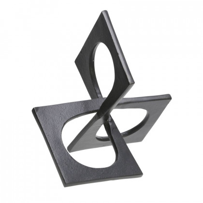Sagebrook 9" Metal Linked Square Decor - Black