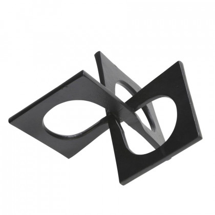 Sagebrook 9" Metal Linked Square Decor - Black