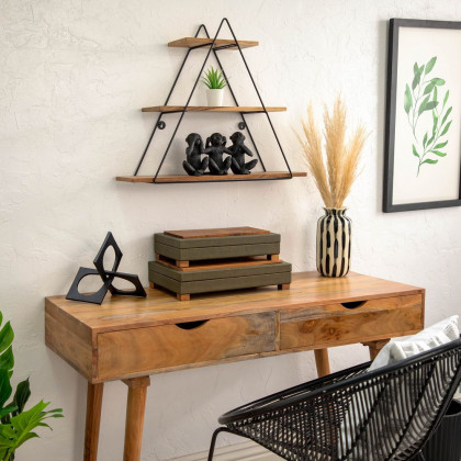 Sagebrook 9" Metal Linked Square Decor - Black