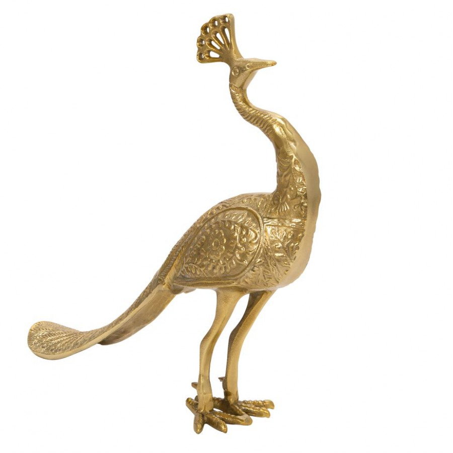 Sagebrook - 16" Metal Peacock in Gold