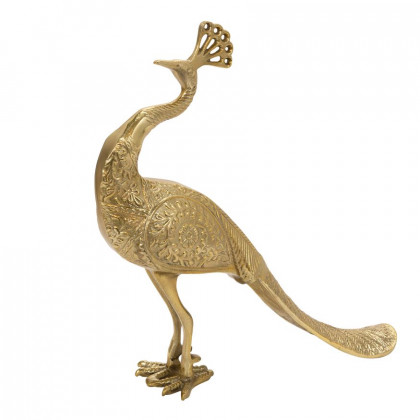 Sagebrook - 16" Metal Peacock in Gold