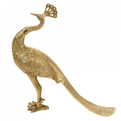 Sagebrook - 16" Metal Peacock in Gold