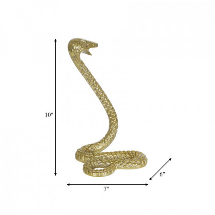 Sagebrook 10" Metal Snake - Gold