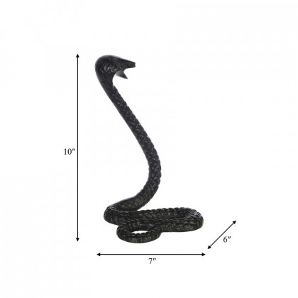Sagebrook 10" Metal Snake - Black