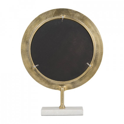 Sagebrook 21" Metal Hammered Mirror On Stand - Gold