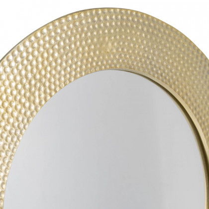 Sagebrook 21" Metal Hammered Mirror On Stand - Gold