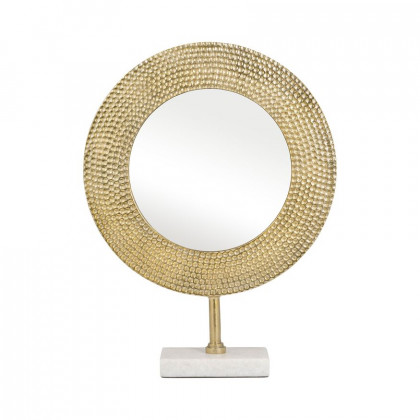 Sagebrook - 21" Metal Hammered Mirror On Stand