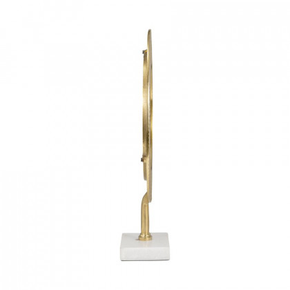 Sagebrook 19" Metal Hammered Mirror On Stand - Gold