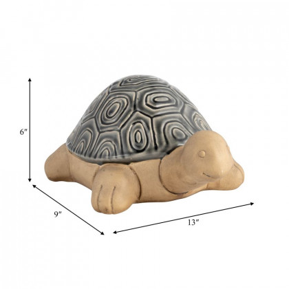 Sagebrook 13" Ceramic Tortoise Decor - Gray