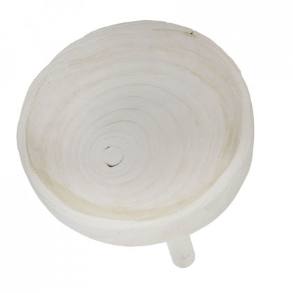 Sagebrook 11" Wood Bowl With Legs - White