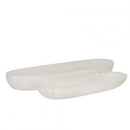 Sagebrook - 15"/20" Wood Rectangular Tray (Set Of 2)
