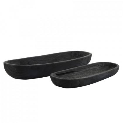 Sagebrook - 15"/20" Wood Rectangular Tray (Set Of 2)