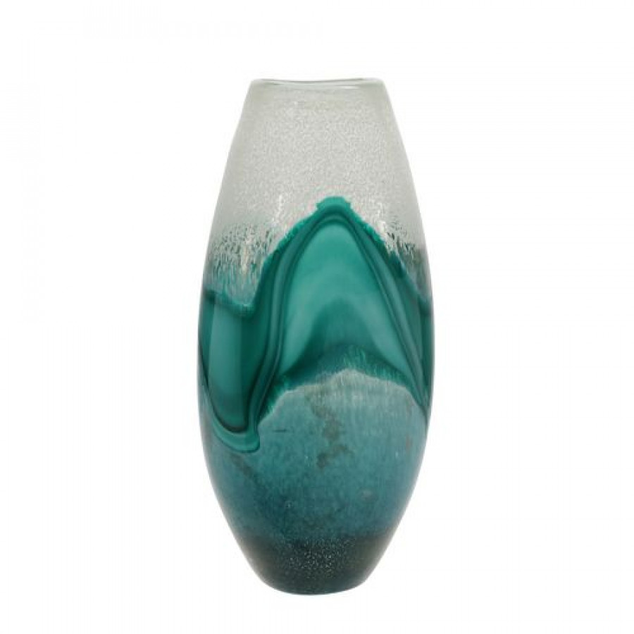 Sagebrook - 17" Glass Vase in Green Mix