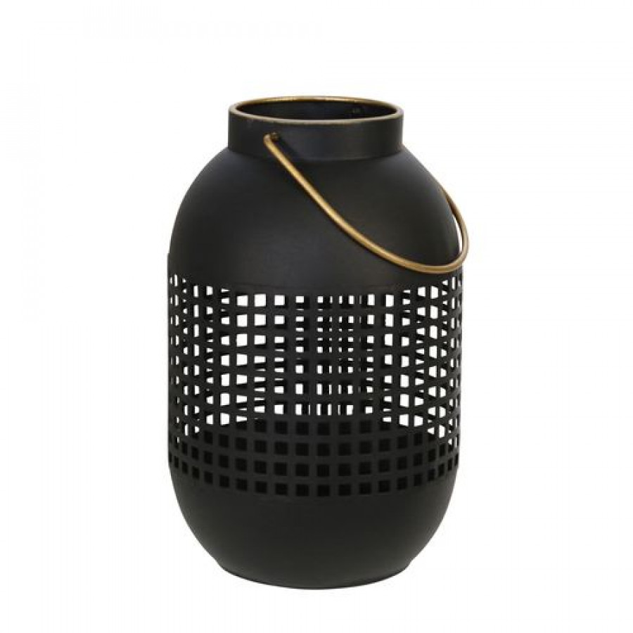 Sagebrook - 11" Metal Cage Hurricane Lantern in Black